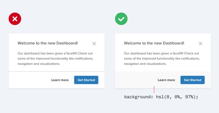 استخدم خلفية (background)لون بسيط ومختلف عن لون القسم التاني ببين ليك الفرق واضح وبطريقة حضارية